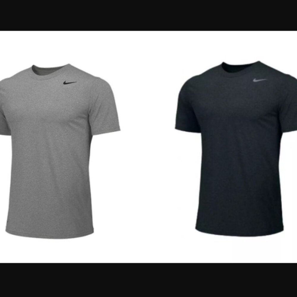 (2) NEW Nike Legend Short Sleeve T Shirt Size XL Gray AND Black Crew Neck